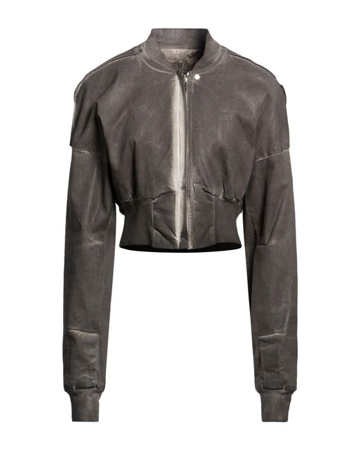 Rick Owens Black Jacket Cotton, Polyester, Elastane