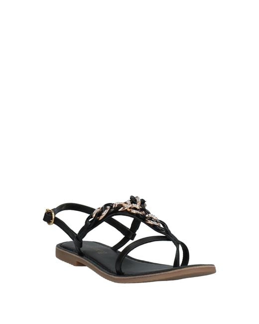 CafeNoir Black Thong Sandal
