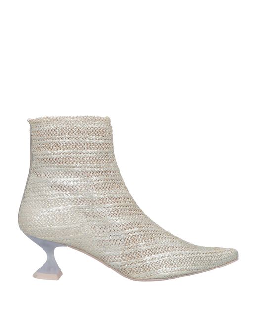 Ras White Ankle Boots