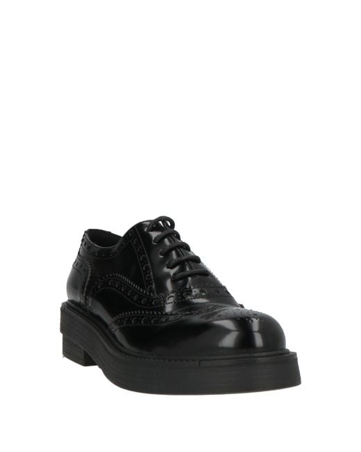 Strategia Black Lace-Up Shoes