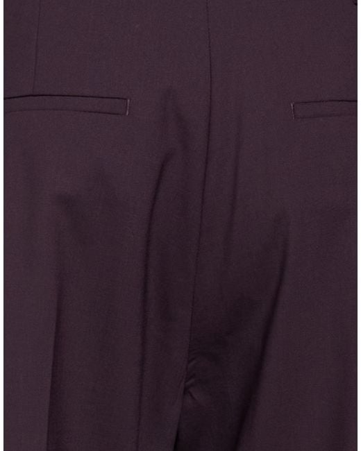 Eleventy Purple Burgundy Pants Wool, Elastane