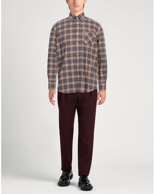 Brooksfield Gray Sand Shirt Cotton for men