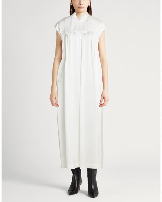 Fabiana Filippi White Midi Dress Viscose
