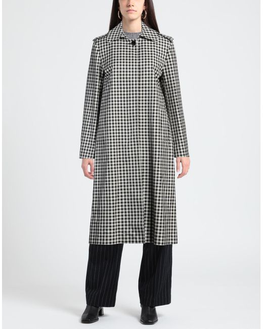 Tagliatore 0205 Gray Overcoat & Trench Coat Cotton