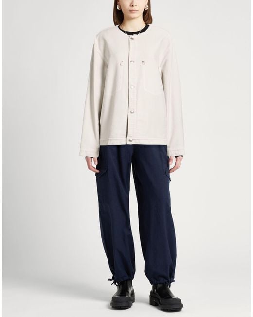 Department 5 White Denim Outerwear Cotton