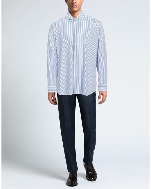 Ghirardelli Blue Shirt Polyamide, Elastane for men