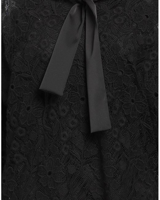 D.exterior Black Top Merino Wool, Polyester, Cotton