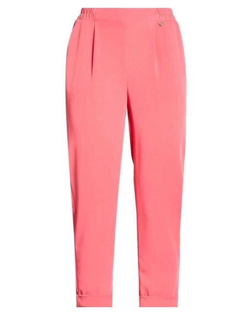 Rinascimento Pink Coral Pants Polyester, Elastane