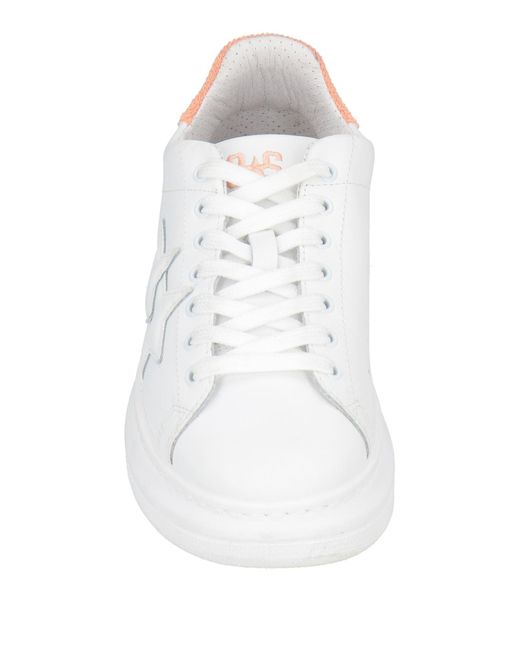 2 Star White Sneakers Leather, Textile Fibers
