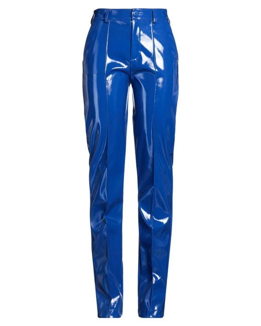 Chiara Ferragni Blue Pants Polyester, Polyurethane Resin