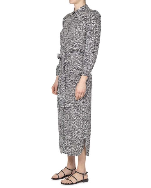 Soallure Gray Midi-Kleid
