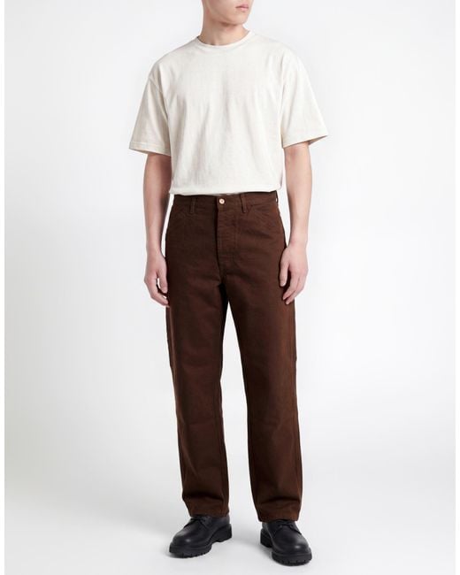 Tela Genova Brown Pants Cotton for men