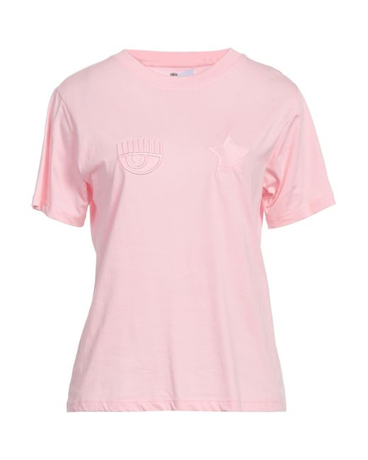Chiara Ferragni Pink T-Shirt Cotton