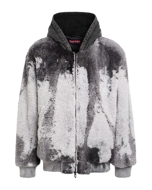 DIESEL Shearling- & Kunstfell in Gray für Herren