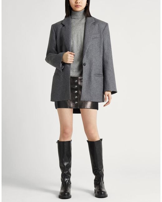 Khaite Black Mini Skirt Lambskin