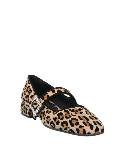 J.A.P. JOSE ANTONIO PEREIRA Natural Ballet Flats Leather