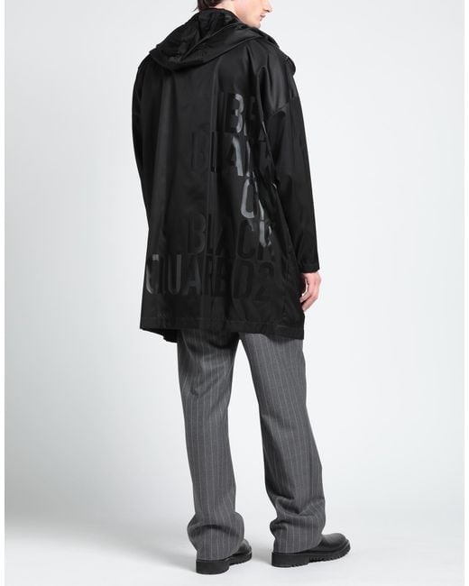 DSquared² Black Overcoat & Trench Coat for men