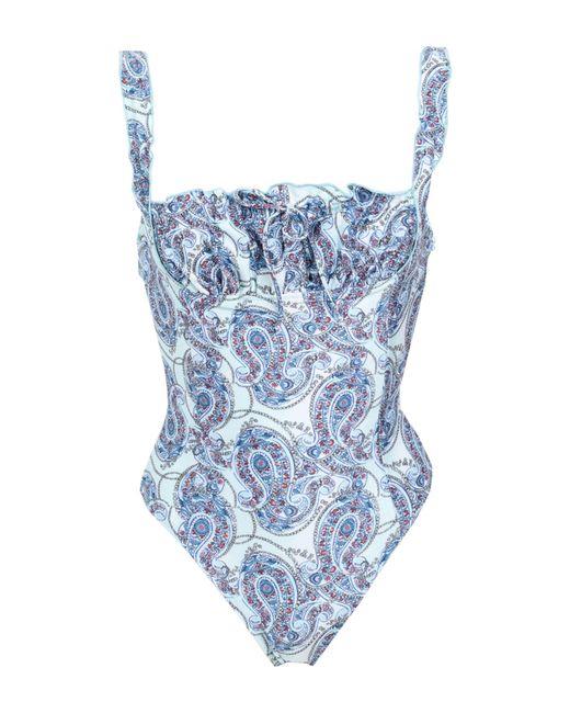 Frankie's Bikinis Blue One-piece Swimsuit