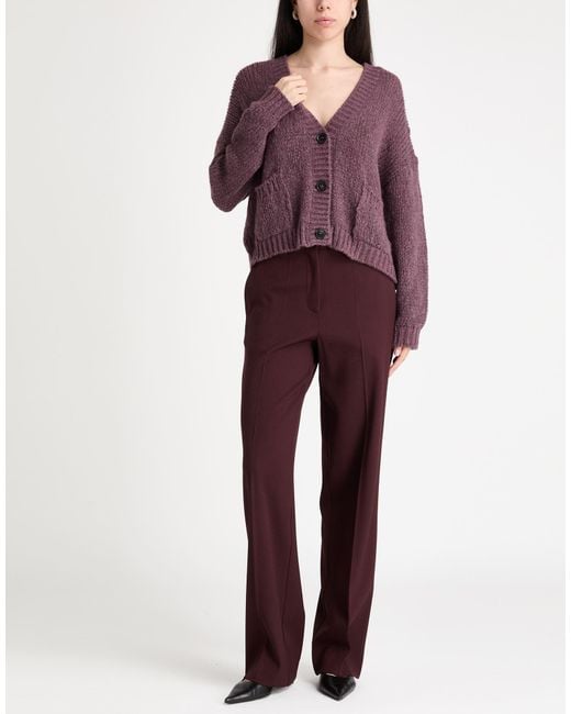Roberto Collina Purple Cardigan Baby Alpaca Wool, Polyamide, Wool