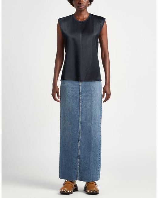 Top Tela de color Blue