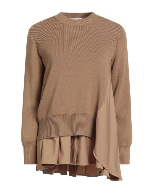 MEIMEIJ Brown Camel Sweater Virgin Wool, Polyester, Viscose, Elastane