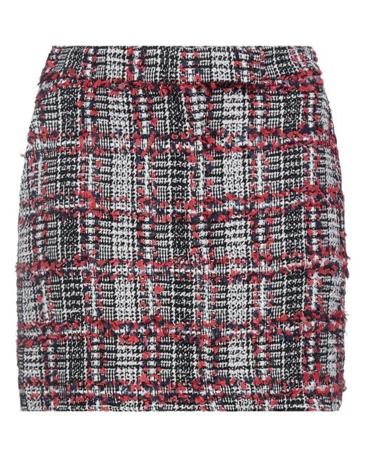 Thom Browne Red Mini Skirt Wool, Nylon, Cotton