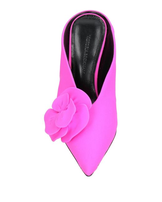 Victoria Beckham Pink Mules & Clogs Lycra