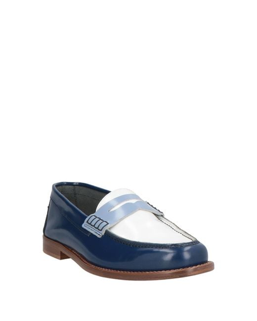 Baldinini Blue Loafers Leather