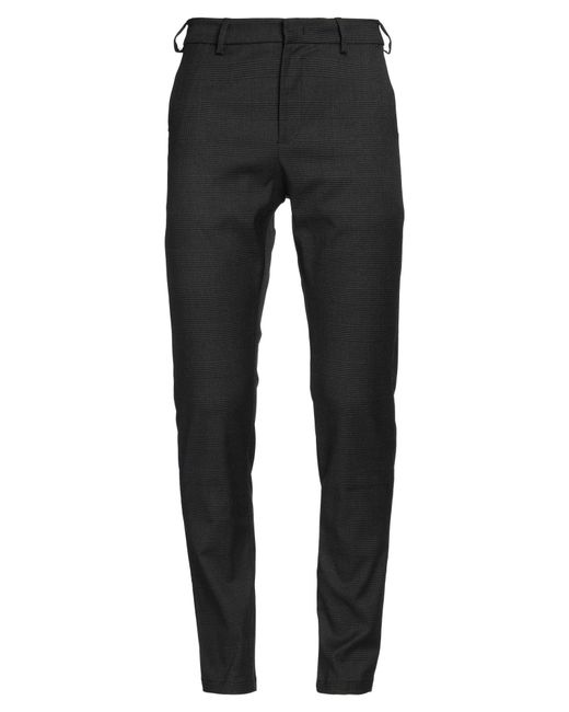 Replay Black Charcoal Pants Polyester, Viscose, Elastane for men