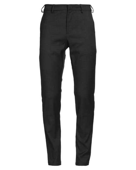 Replay Black Charcoal Pants Polyester, Viscose, Elastane for men