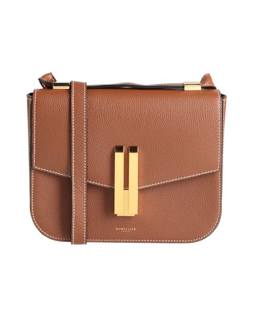 DeMellier London Brown Tan Cross-Body Bag Bovine Leather