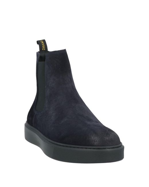 Doucal's Blue Ankle Boots Leather for men
