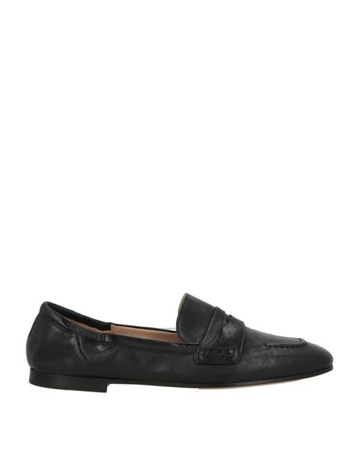 Pomme D'or Black Loafers Leather