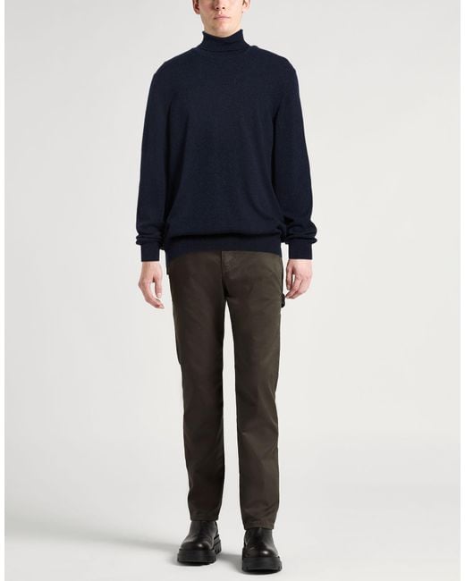 Fedeli Blue Turtleneck for men