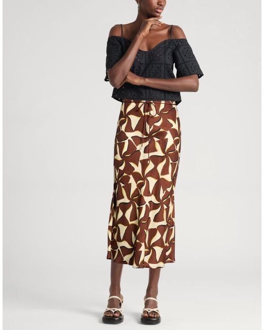 Ottod'Ame Brown Midi Skirts