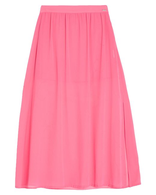 ARMANI EXCHANGE Pink Midi Skirt Polyester