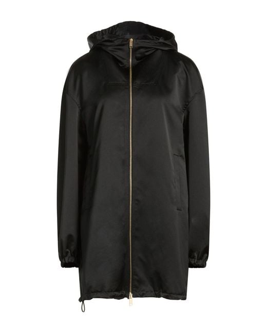 Fabiana Filippi Black Overcoat & Trench Coat Polyester