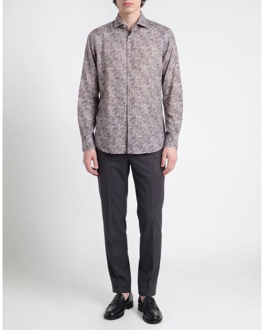 Stenstroms Gray Charcoal Shirt Linen for men