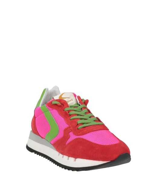 Valsport Pink Sneakers Leather, Textile Fibers