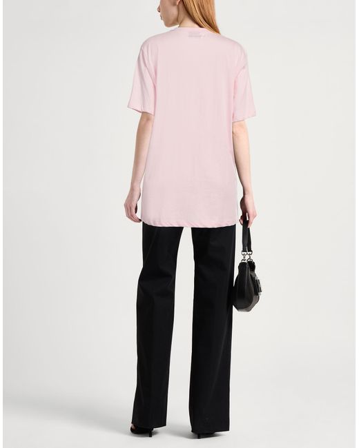 Karl Lagerfeld Pink T-Shirt Cotton