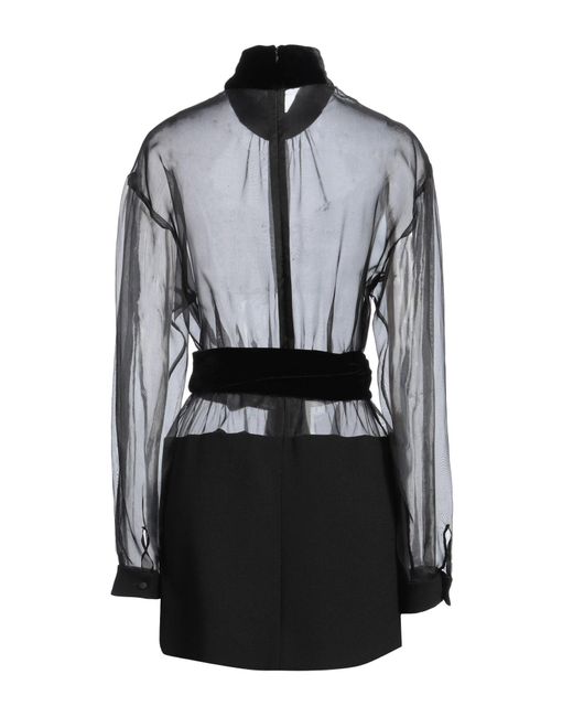 Dolce & Gabbana Black Mini Dress Silk, Wool, Viscose, Elastane, Polyamide
