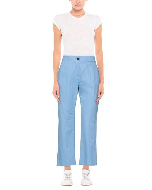 MSGM Blue Pastel Pants Cotton