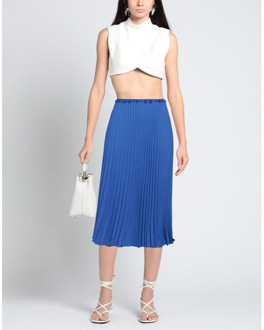 RED Valentino Blue Midi Skirt