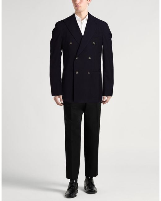 Caruso Blue Blazer Wool for men