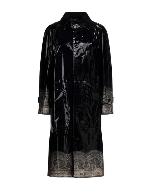 Etro Black Overcoat & Trench Coat
