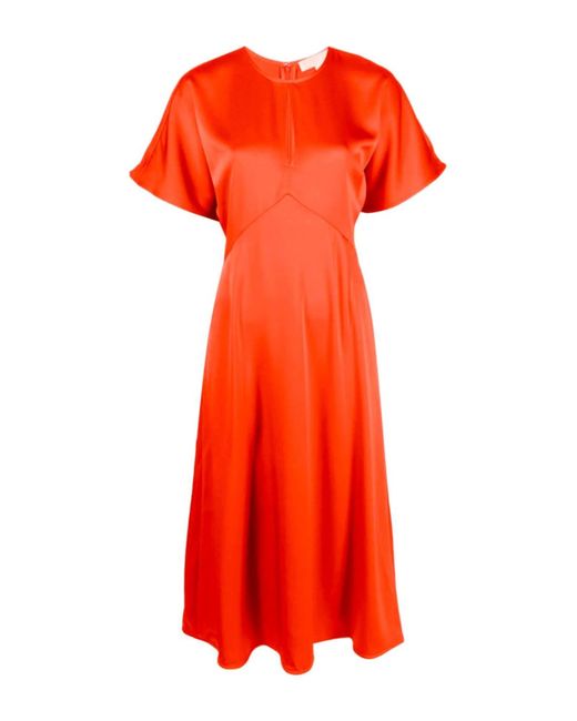 Michael Kors Red Midi-Kleid