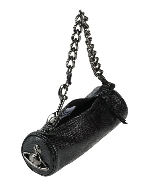 Vivienne Westwood Black Cindy Cylinder Bag -- Handbag Textile Fibers