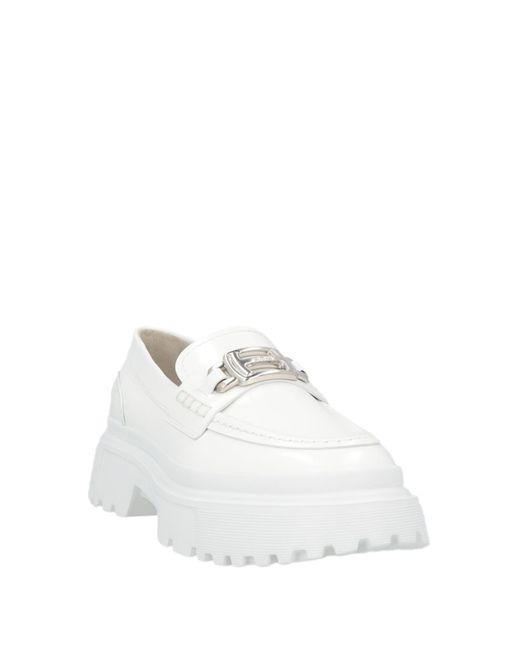 Hogan White Loafers