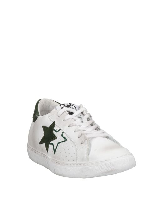 2 Star White Trainers for men
