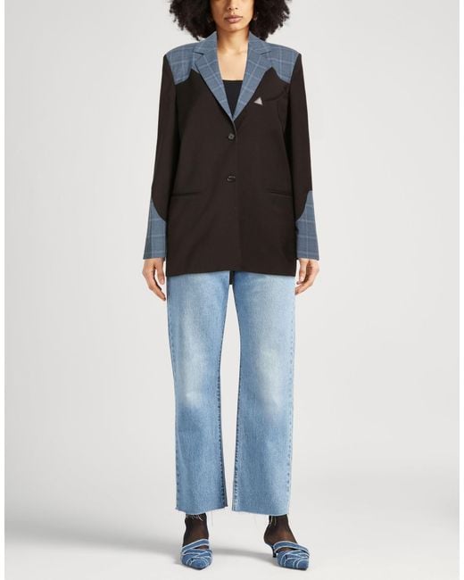 Moschino Black Blazer Polyester, Wool, Elastane